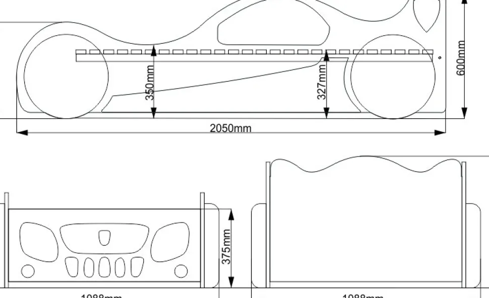 barnsäng bil - Röd Formel 1