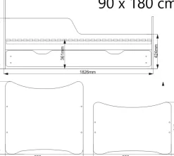 Barnsäng Princess - 90 cm