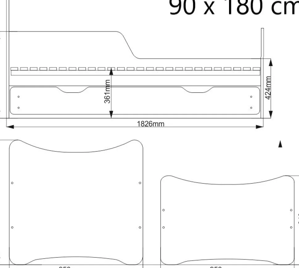 Barnsäng Princess - 90 cm