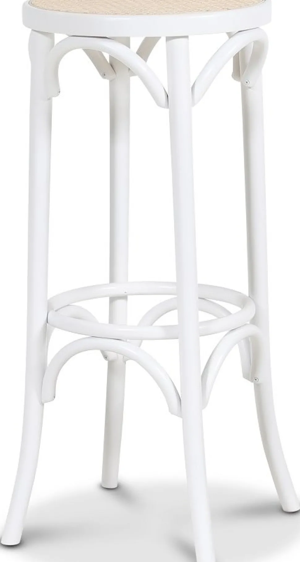 barpall No 73 vit med rottingsits 80 cm