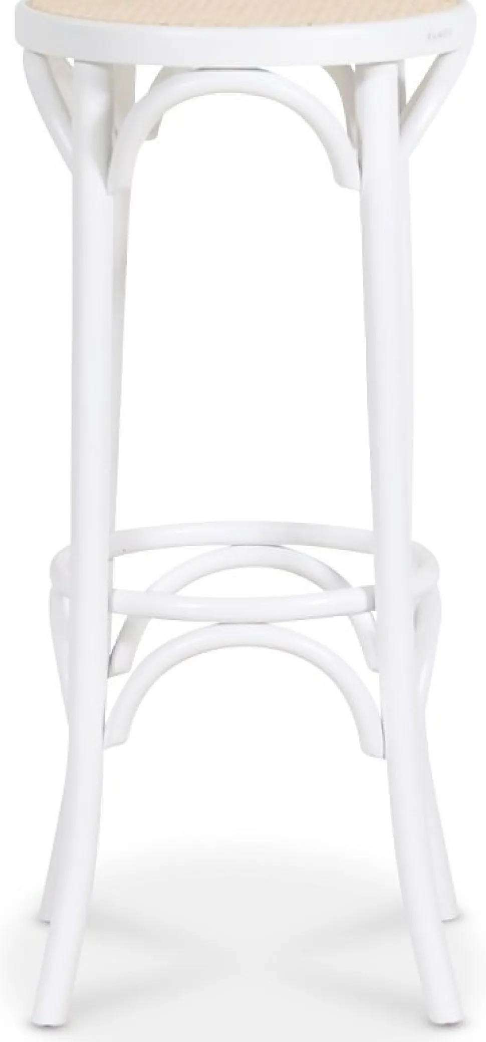 barpall No 73 vit med rottingsits 80 cm