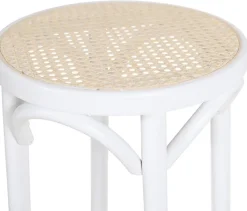 barpall No 73 vit med rottingsits 80 cm