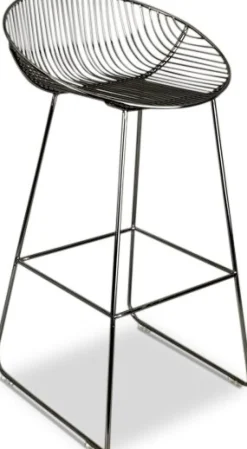 Barstol artdeco i krom + Möbeltassar