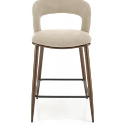 Barstol beige/valnöt sitthöjd 65 cm - Pelican + Möbeltassar