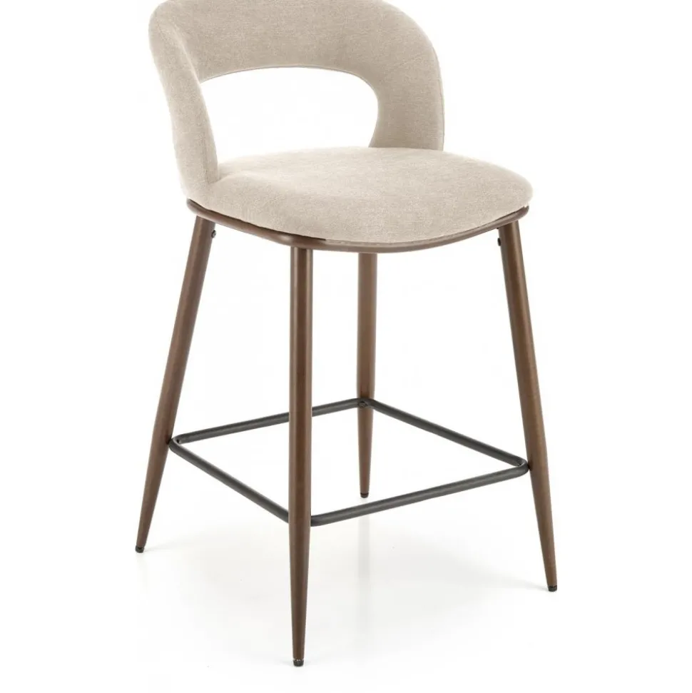 Barstol beige/valnöt sitthöjd 65 cm - Pelican + Textilrengöring för möbler