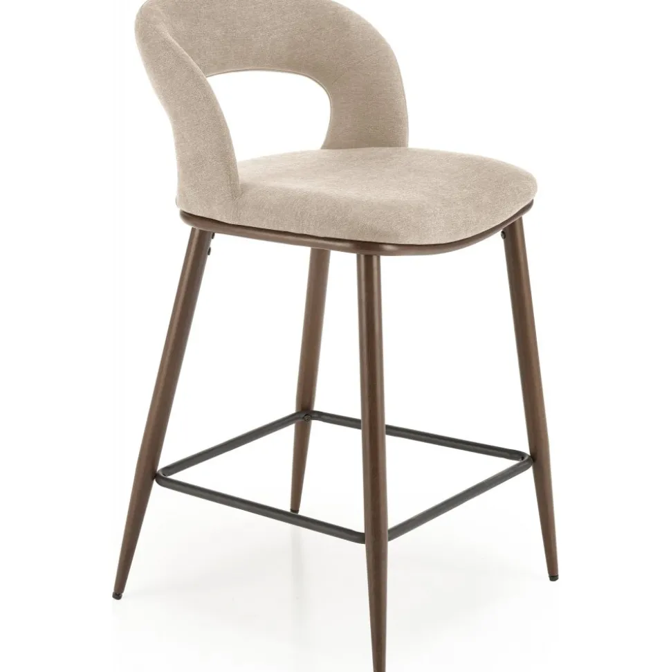 Barstol beige/valnöt sitthöjd 65 cm - Pelican + Textilrengöring för möbler