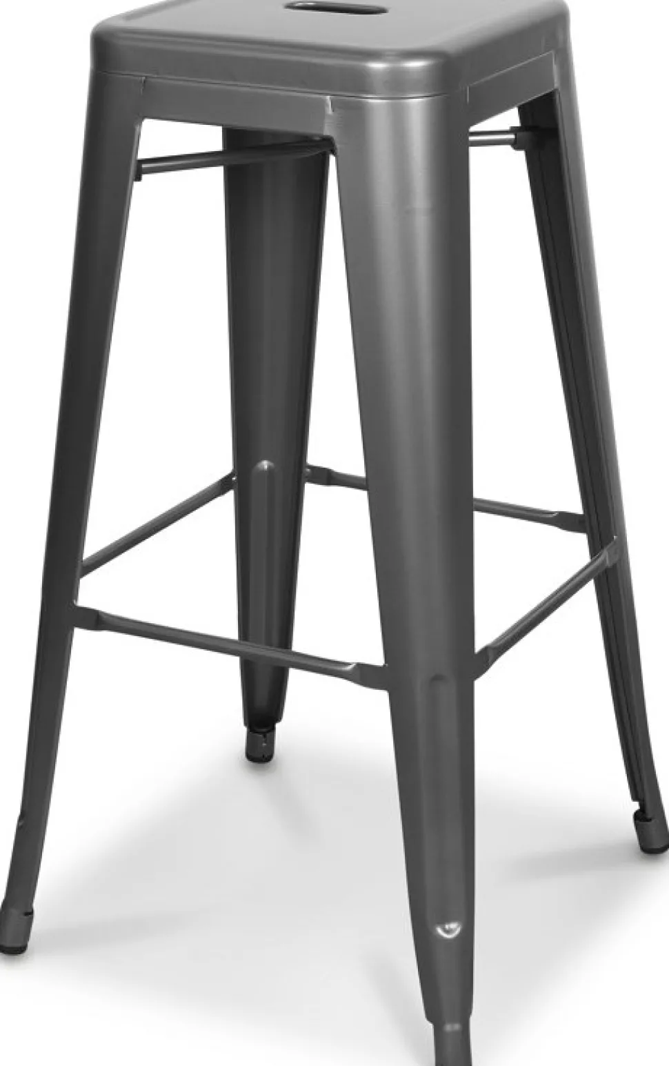 Barstol borstad metall + Möbeltassar