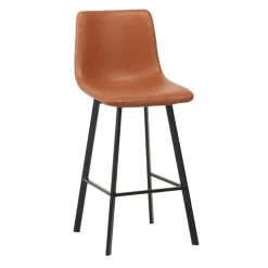 Barstol brun vintage sitthöjd 72 cm - Oregon + Textilrengöring för möbler