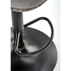 Barstol grå sammet gaslift - Pelican