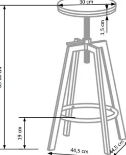 Barstol Janet - Brun/trä + Möbeltassar