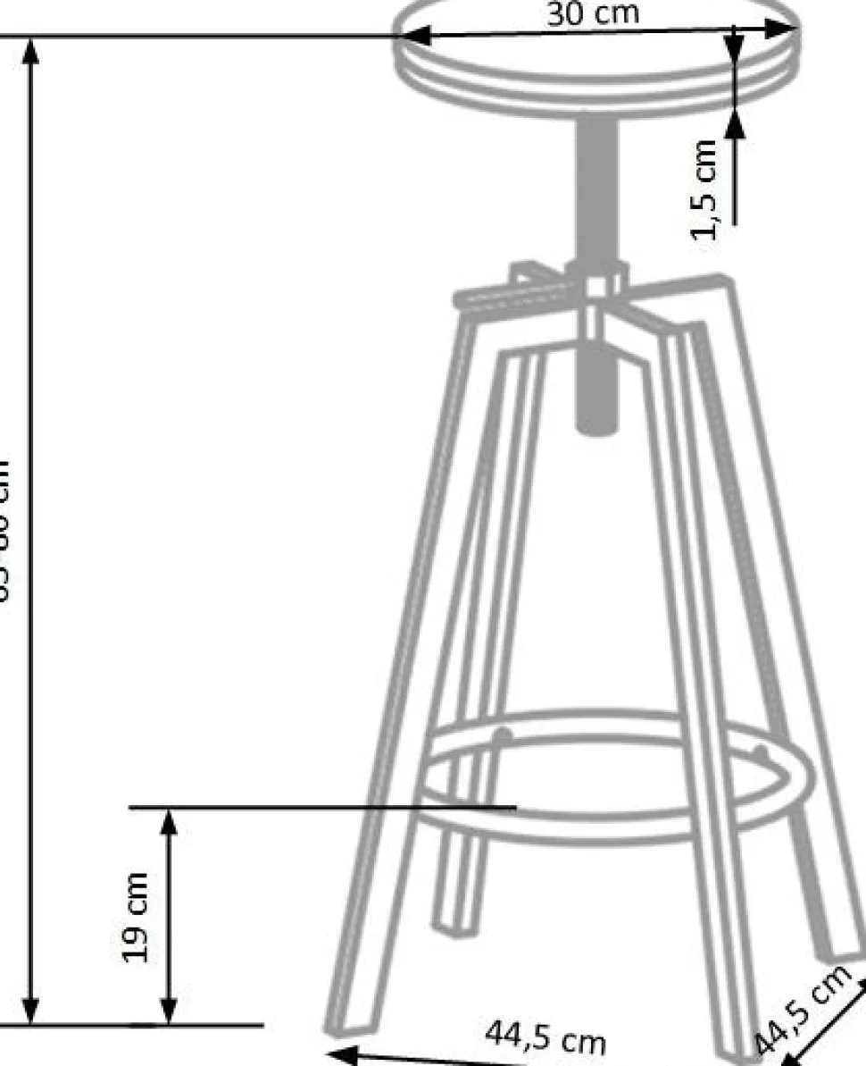 Barstol Janet - Brun/trä + Möbeltassar