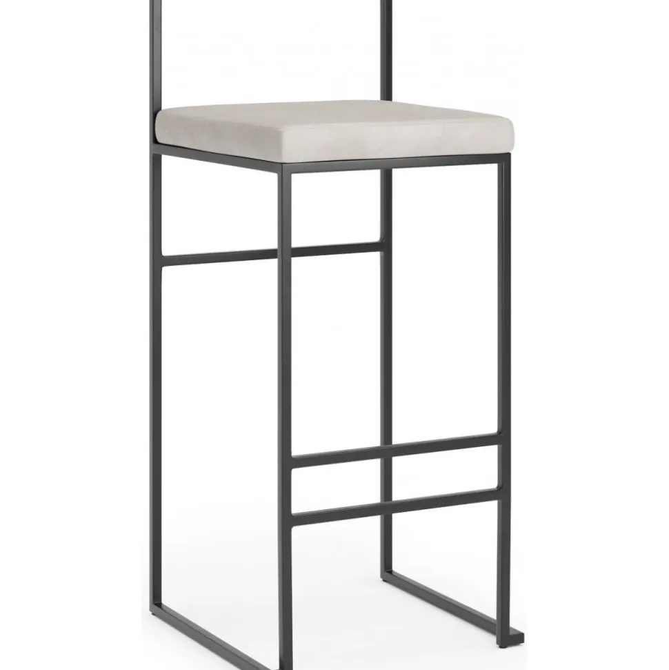 Barstol sitthöjd 75 cm beige sammet + Möbeltassar