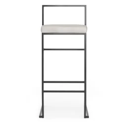 Barstol sitthöjd 75 cm beige sammet