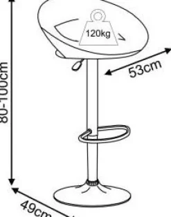 Barstol svart höj och sänkbar