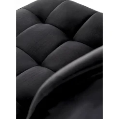 Barstol svart sammet med guldfot - Sitthöjd 62-84 cm