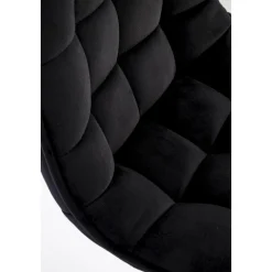 Barstol svart sammet med guldfot - Sitthöjd 62-84 cm