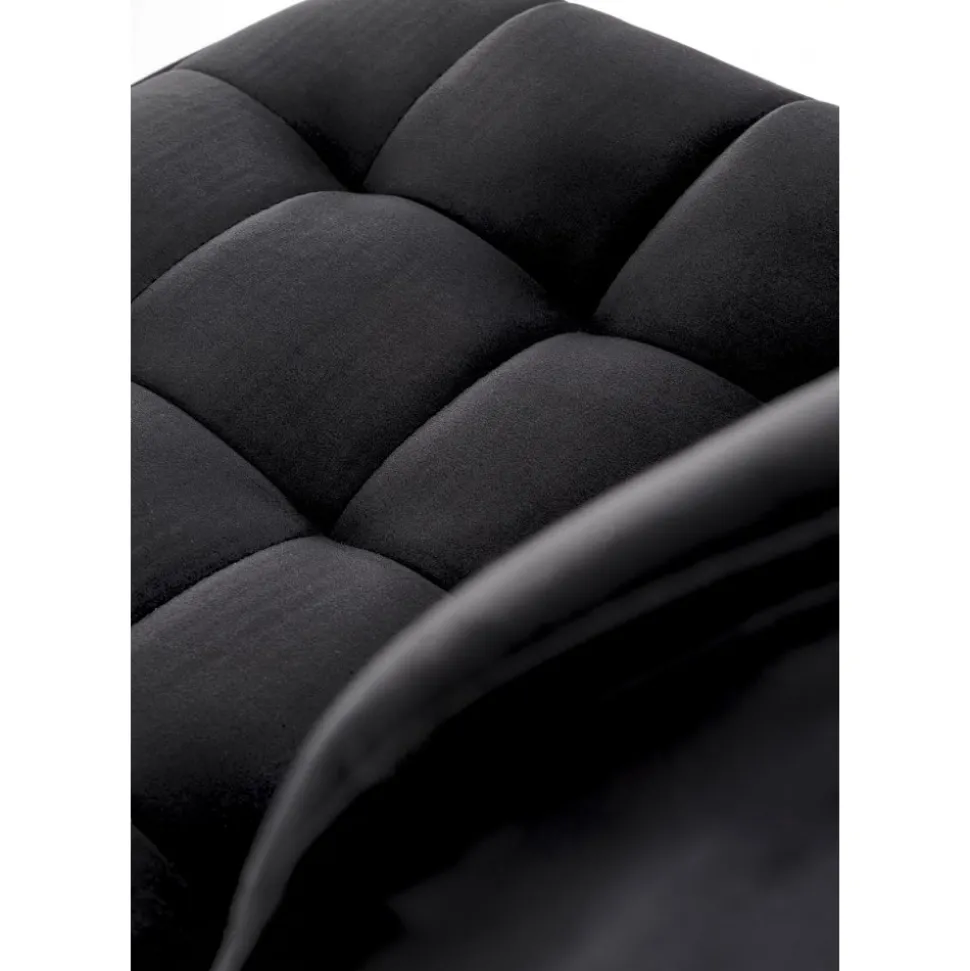 Barstol svart sammet med guldfot - Sitthöjd 62-84 cm + Möbeltassar