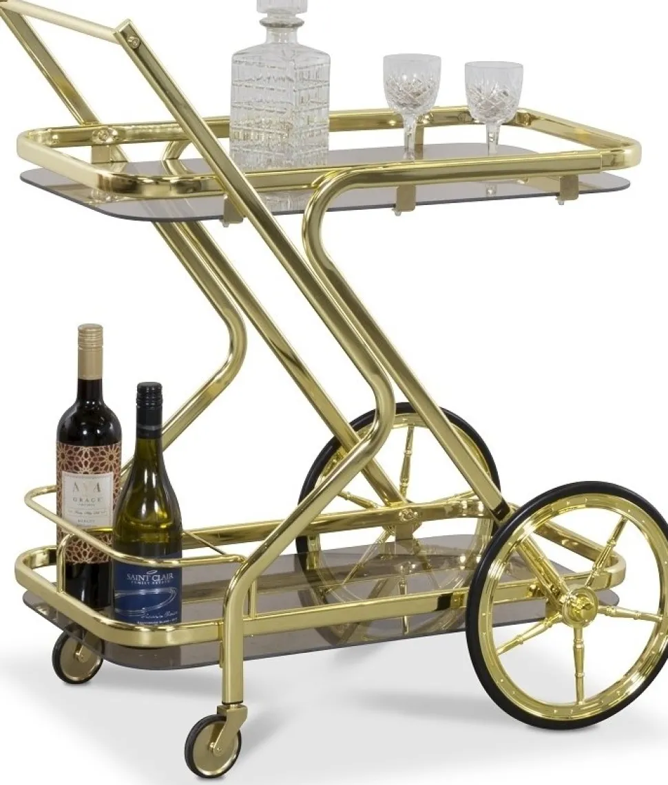 Barvagn i mässing - Winchester + Textilrengöring för möbler