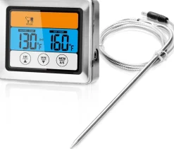 Basis stektermometer - Blank/svart