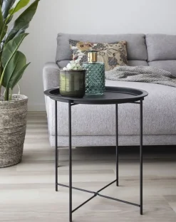 Bastia Sidobord 46.8 x 46.8 cm - Svart