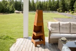 Bastian eldstad 50 x 50 cm - Rostorange + Rengöringsmedel för utemöbler