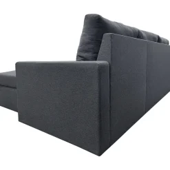 Bäddsoffa 220 cm bred mörkgrå med förvaring + Fläckborttagare för möbler