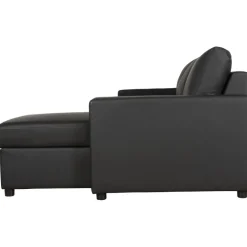 Bäddsoffa 218 cm PU-läder svart - Dream + Textilrengöring för möbler