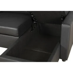 Bäddsoffa 218 cm PU-läder svart - Dream + Textilrengöring för möbler