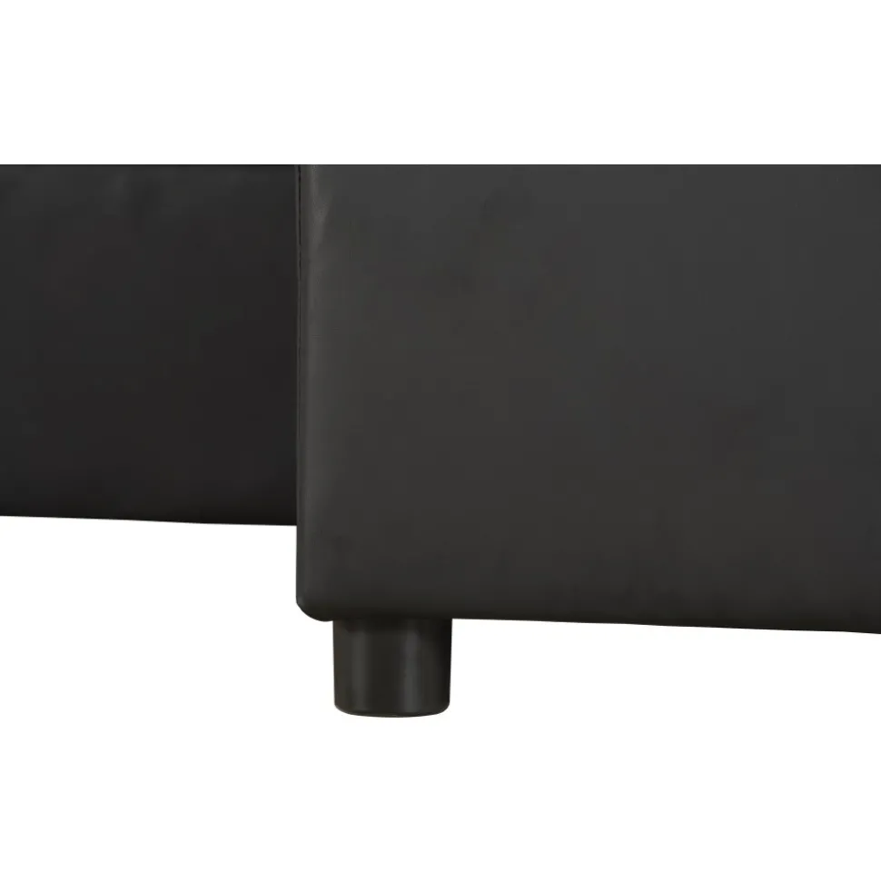 Bäddsoffa 218 cm PU-läder svart - Dream