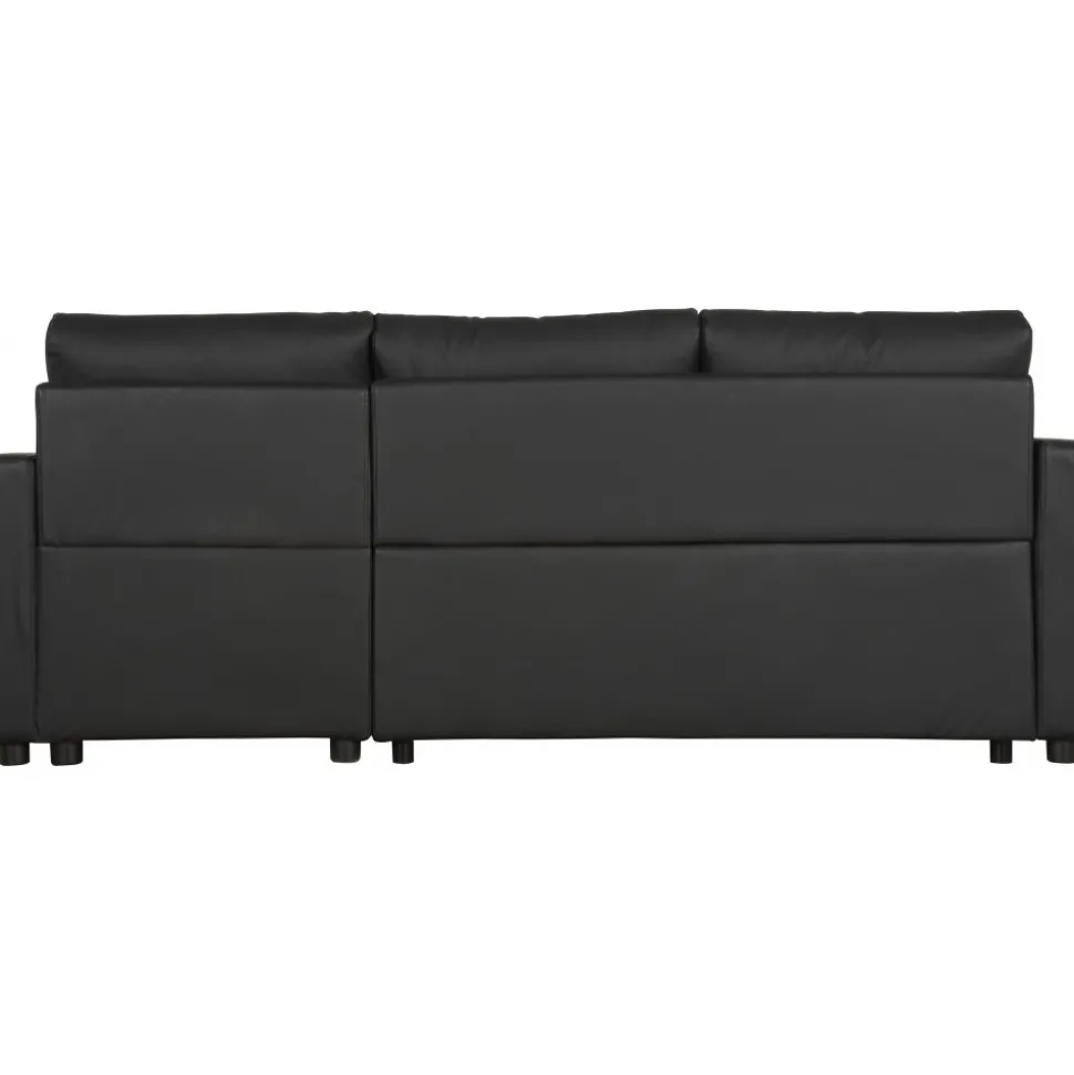 Bäddsoffa 218 cm PU-läder svart - Dream