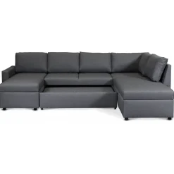 Bäddsoffa i U-design grå - Dream