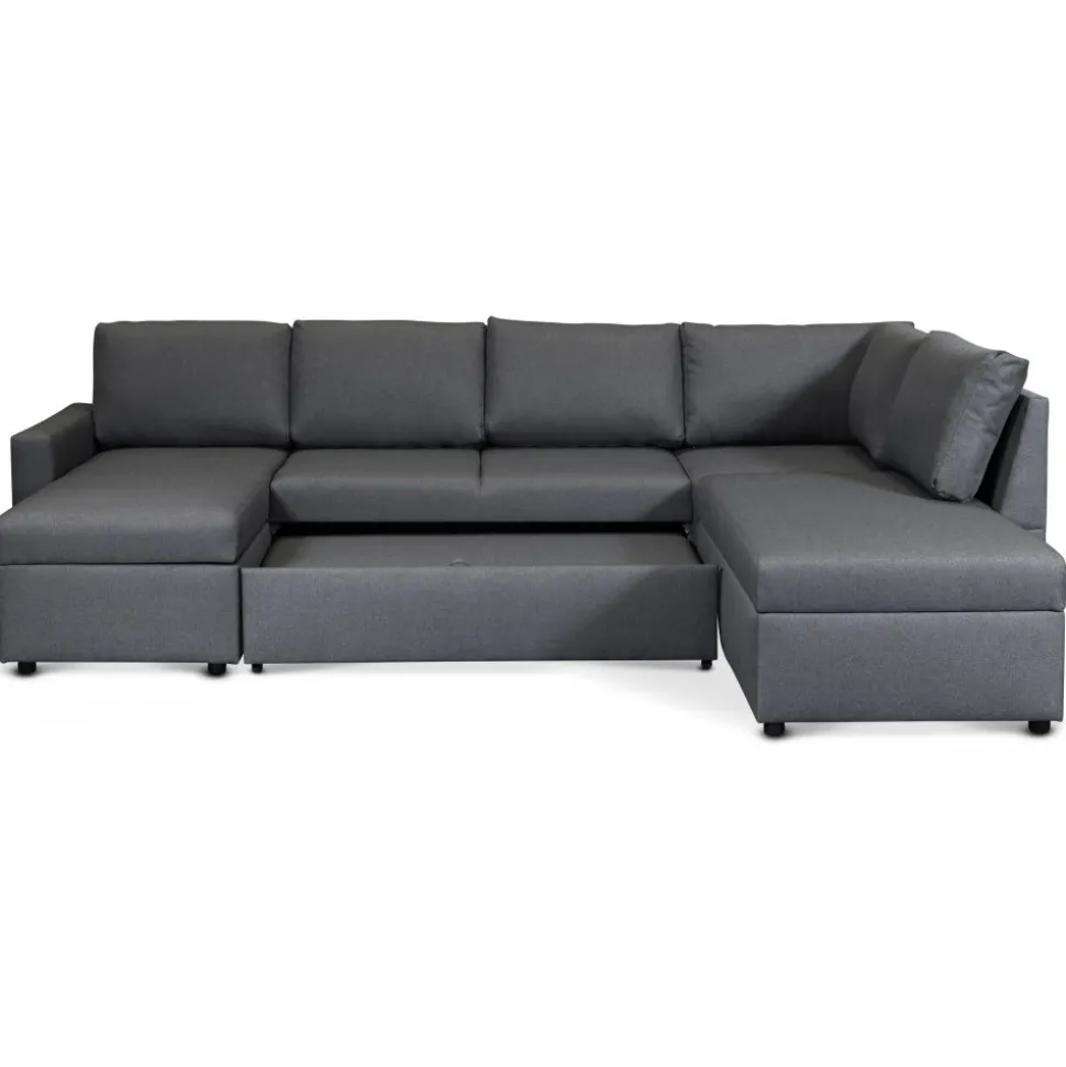 Bäddsoffa i U-design grå - Dream