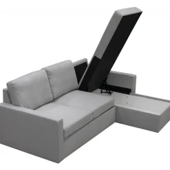 Bäddsoffa med förvaring 220 cm bred + Textilrengöring för möbler