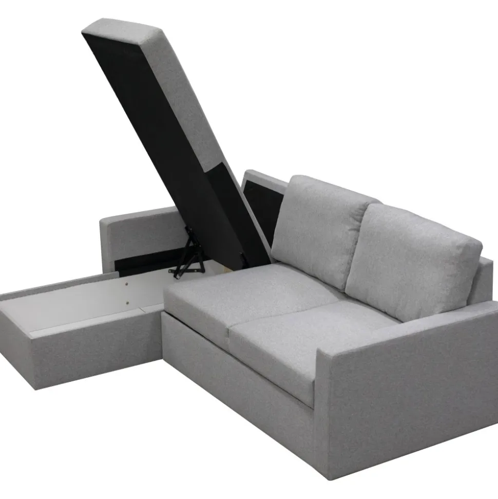 Bäddsoffa med förvaring 220 cm bred + Textilrengöring för möbler