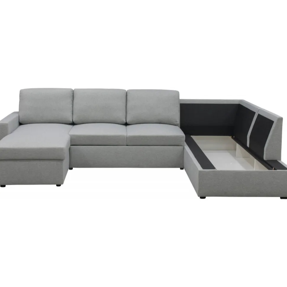 Bäddsoffa U-design grå - Tärnö + Fläckborttagare för möbler