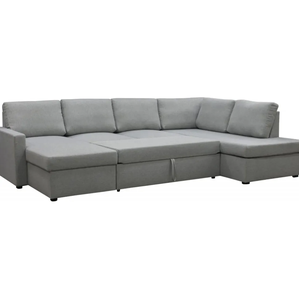 Bäddsoffa U-design grå - Tärnö + Fläckborttagare för möbler