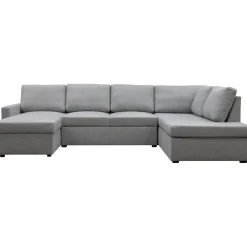 Bäddsoffa U-design grå - Tärnö + Textilrengöring för möbler