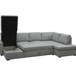 Bäddsoffa U-design grå - Tärnö + Textilrengöring för möbler