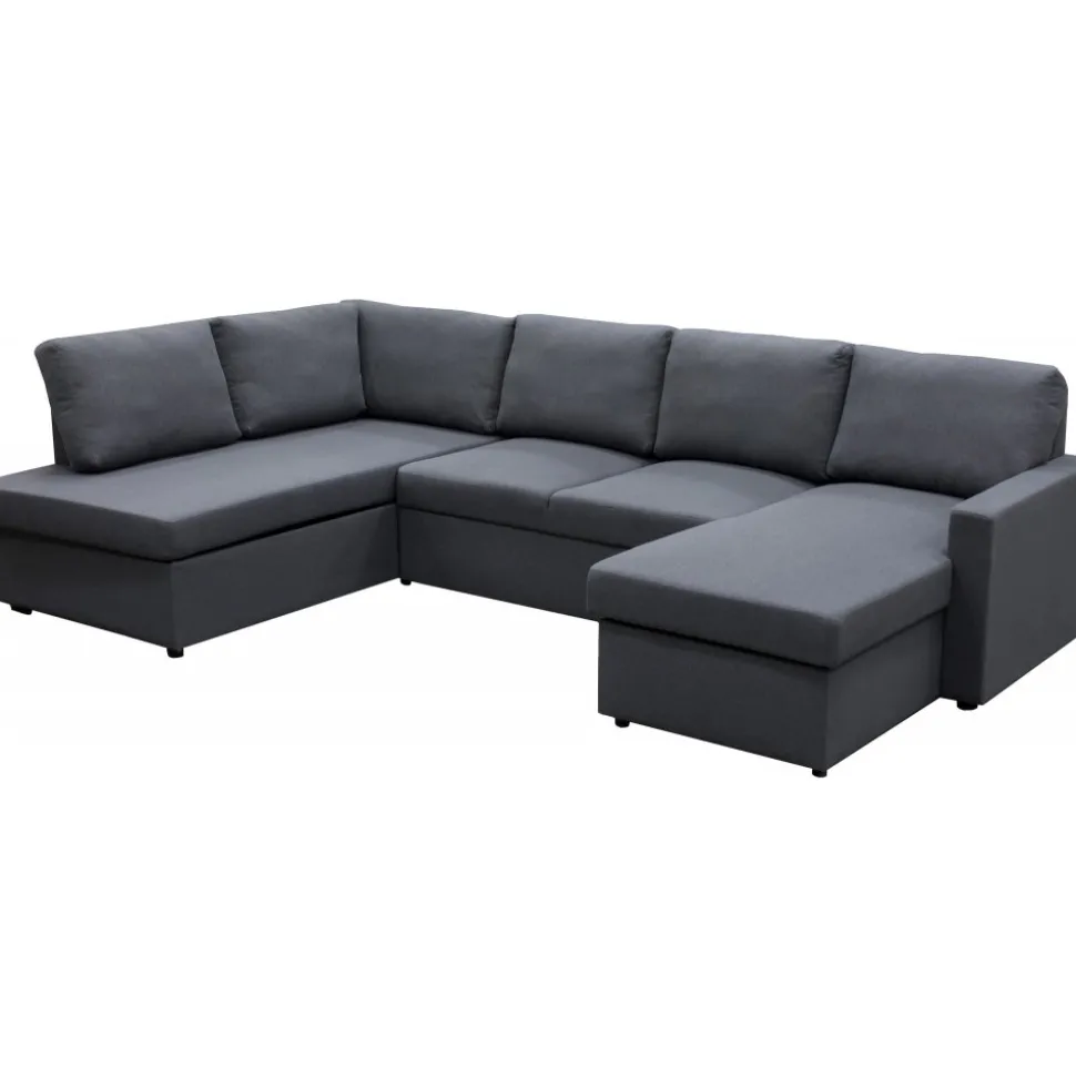 Bäddsoffa U-modell mörkgrå - Tärnö + Fläckborttagare för möbler