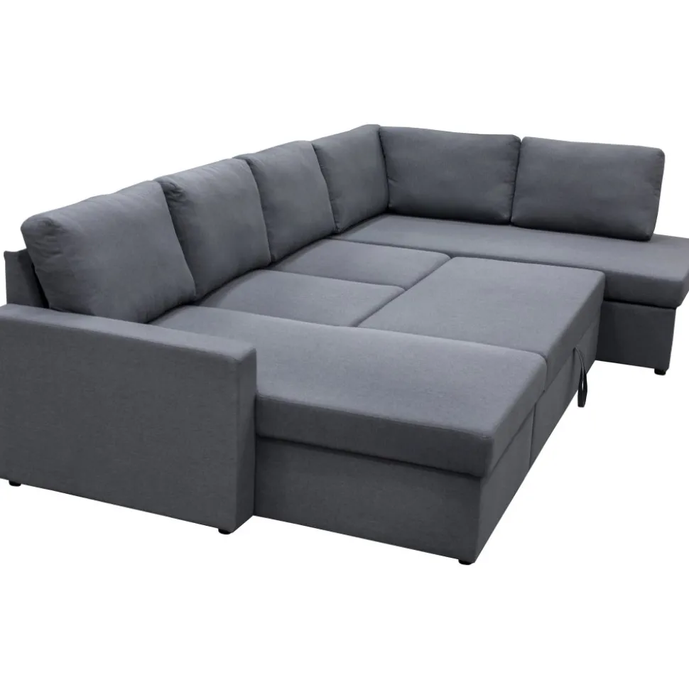 Bäddsoffa U-modell mörkgrå - Tärnö + Textilrengöring för möbler