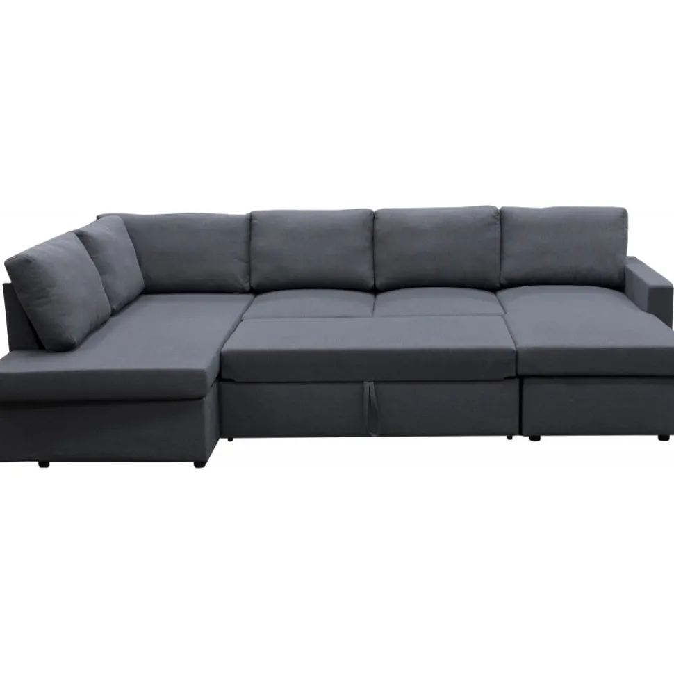 Bäddsoffa U-modell mörkgrå - Tärnö + Textilrengöring för möbler