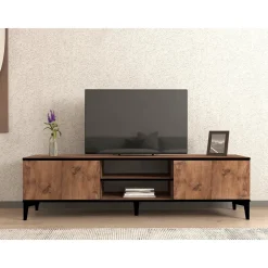 Begi TV-bänk - Furu/svart