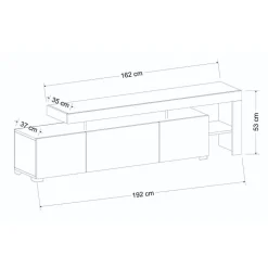 Beliz TV-bänk - Vit