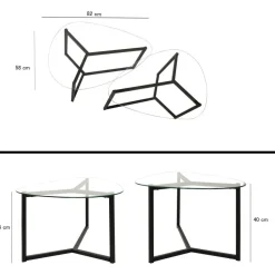 Bellisimo satsbord / soffbord i glas