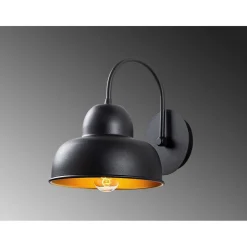 Bergamo vägglampa - Svart