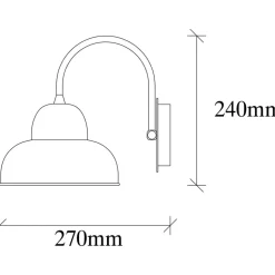 Bergamo vägglampa - Svart