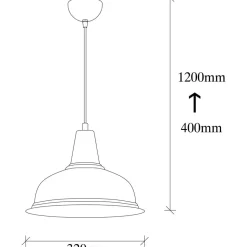 Berkeley taklampa 219-S - Guld