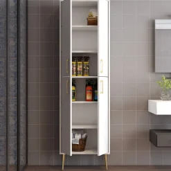 Berlin skåp - Vit/guld