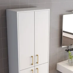 Berlin skåp - Vit/guld