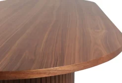 Bianca ovalt matbord 200x90 cm - Valnöt + Möbeltassar